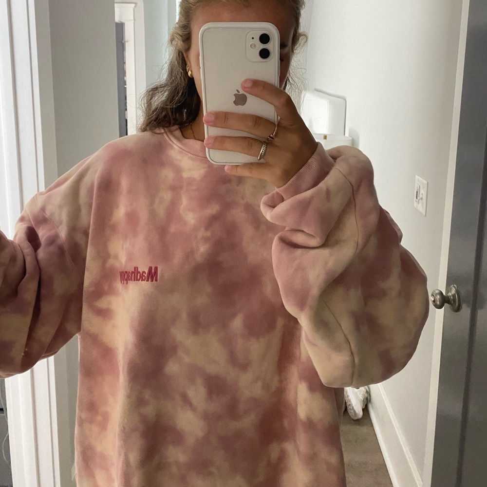 Madhappy pink tie dye sweatshirt